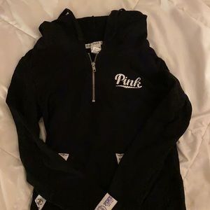 VS Pink hooded 3/4 zip